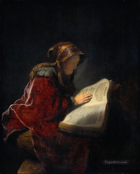 La profetisa Ana conocida como Madre Rembrandt Pinturas al óleo